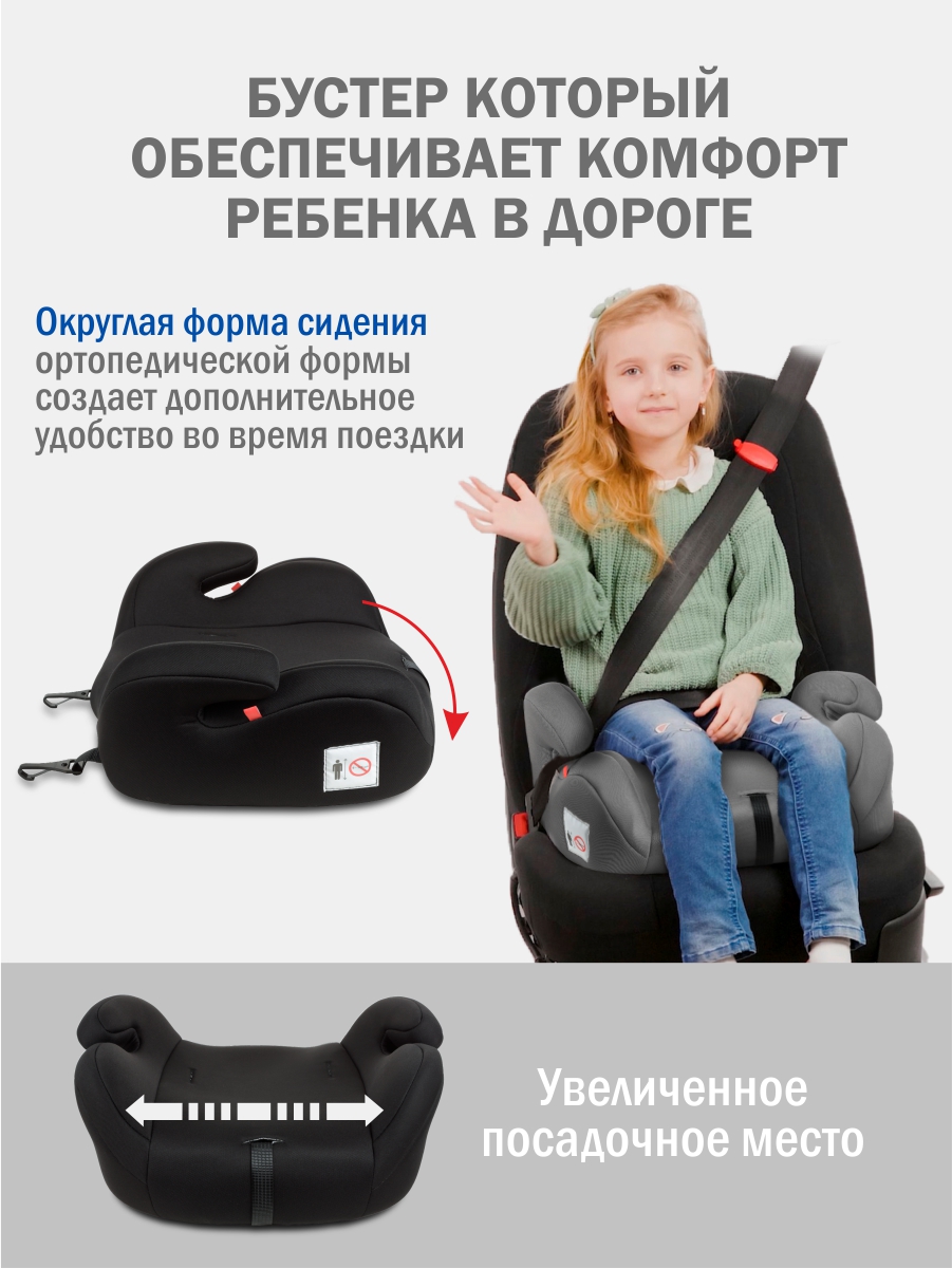 Автокресло SIGER Норд Fix Isofix 3 (22-36 кг) черный - фото 3