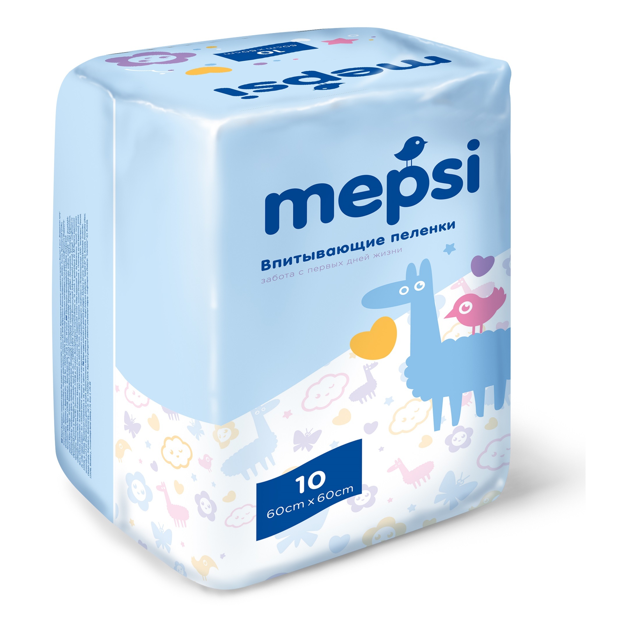 Пелёнки одноразовые Mepsi 60х60 см 10 шт. - фото 1