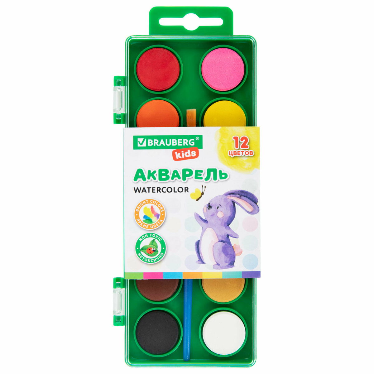 Краски акварель Brauberg 12 цв. - фото 6