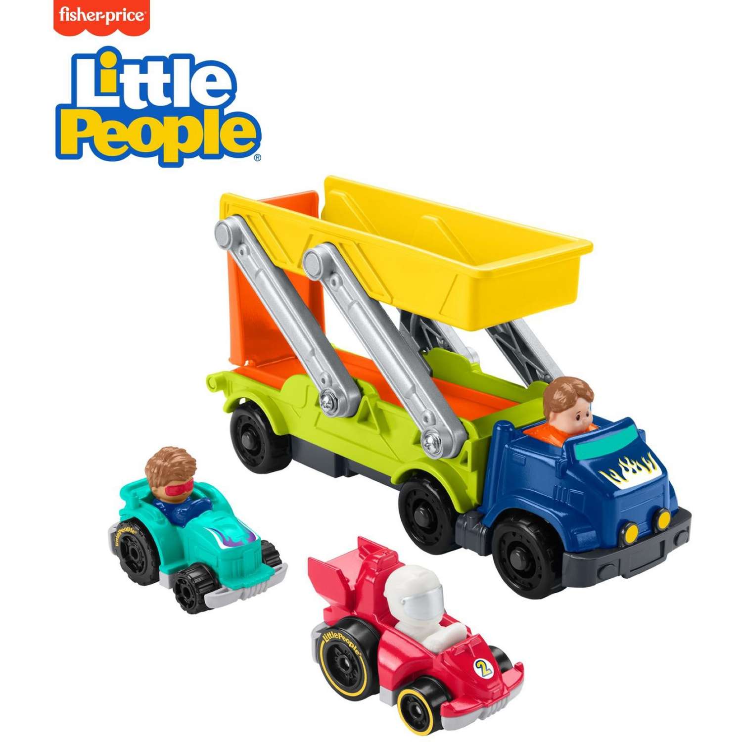 Грузовик Fisher Price Little People Спуск с рампы - фото 11