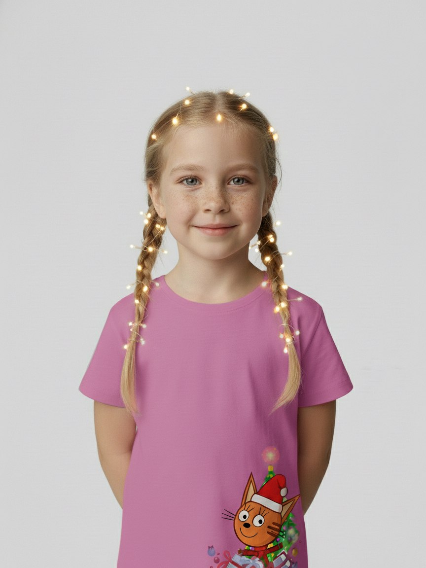 Футболка Три кота TK25252406/пионовый - фото 2