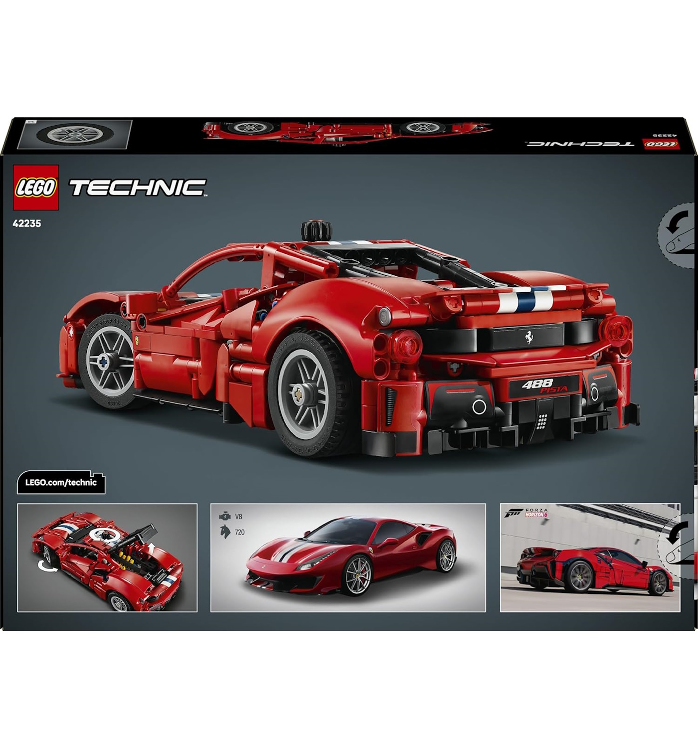 Конструктор LEGO Technic Ferrari 488 Pista 882 дет. - фото 6