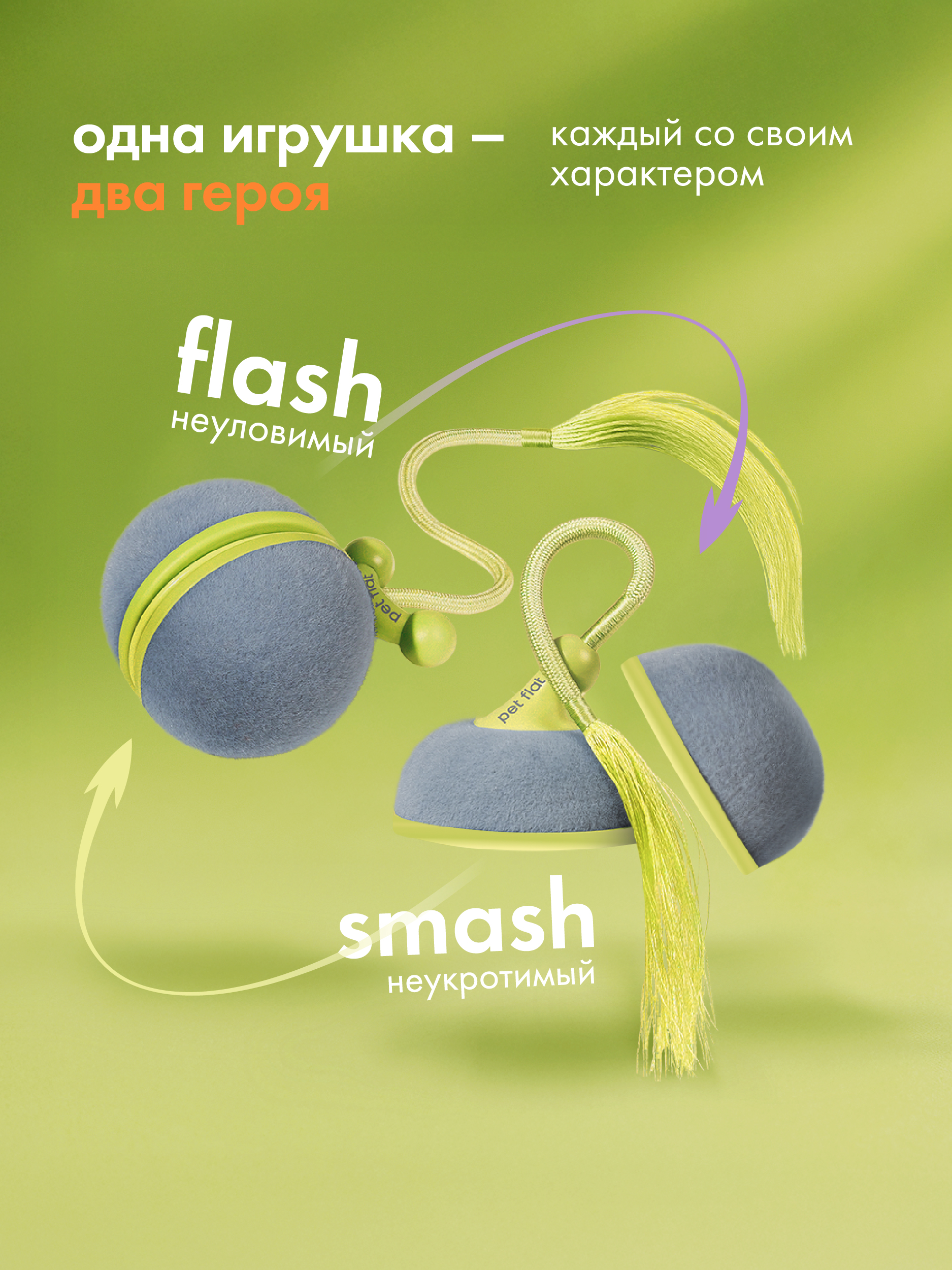 Интерактивная игрушка для кошек Pet Flat Умная дразнилка - фото 2