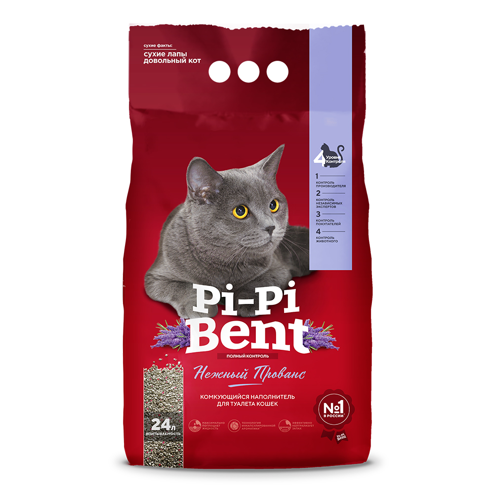 Наполнитель Pi-Pi-Bent 10 кг комкующийся, минеральный - фото 1