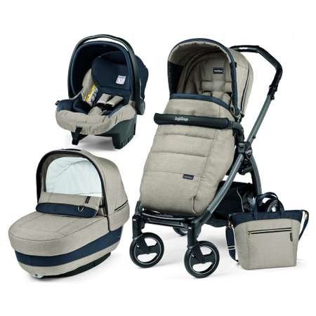 Коляска 3 в 1 Peg-Perego BookS Elite Modular Luxe Beige