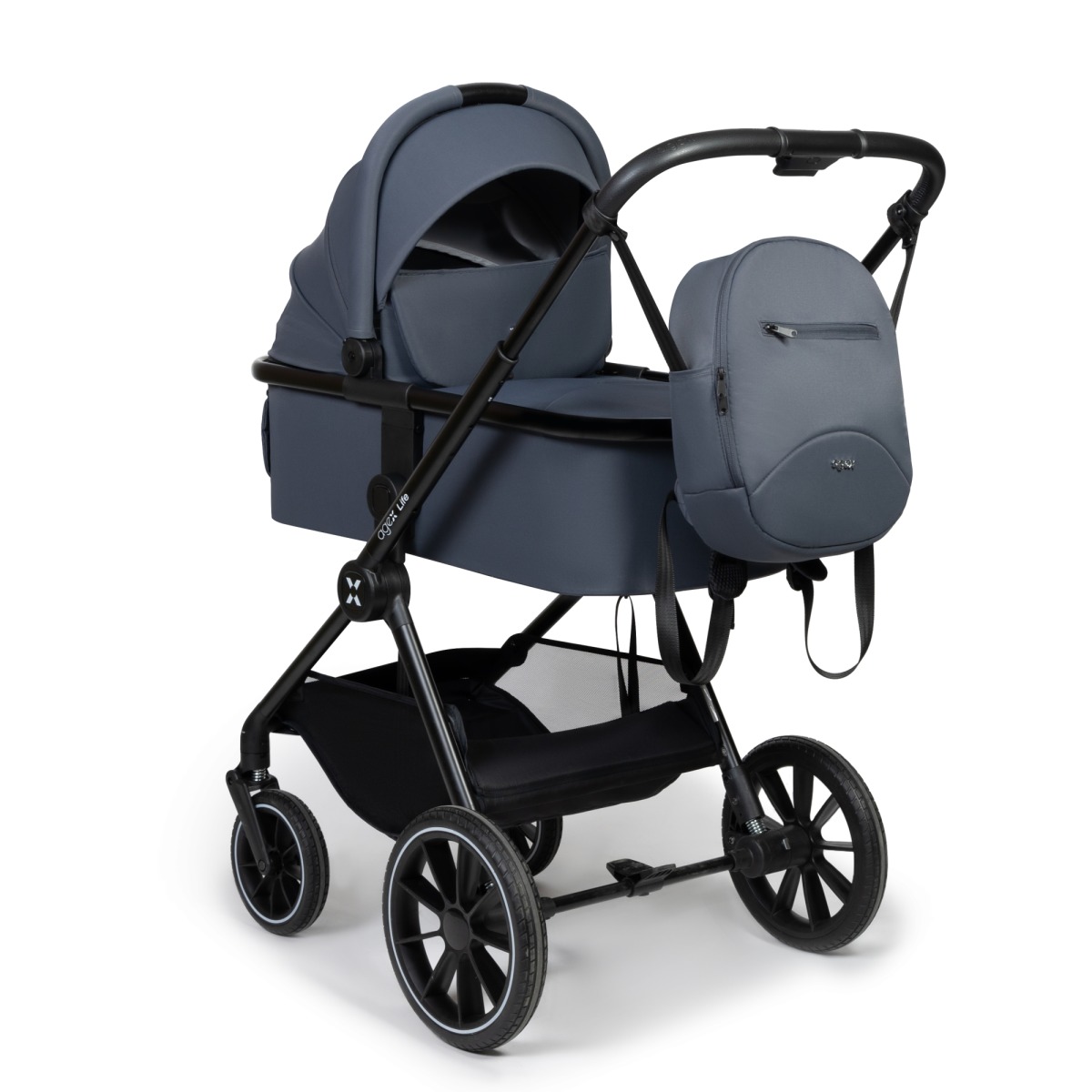 Коляска 2в1 agex Life grey серый - фото 7