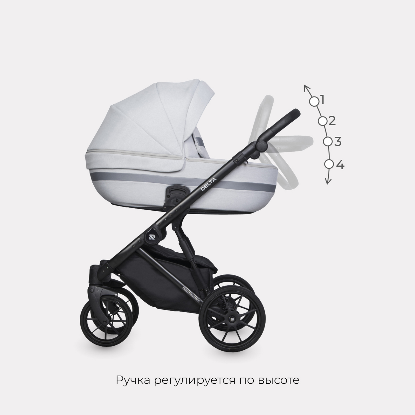 Коляска 3в1 Riko Basic серый - фото 3
