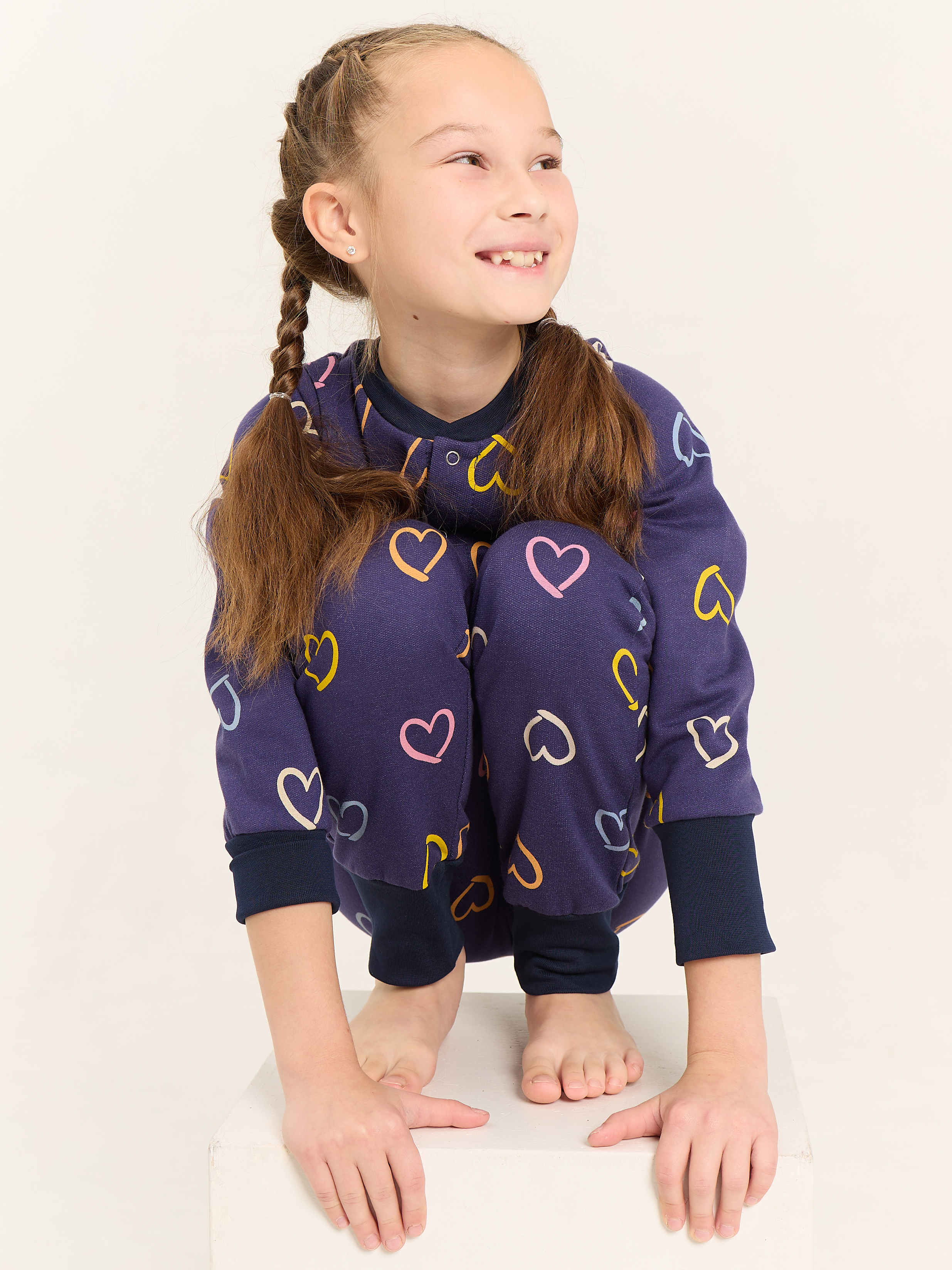 Пижама Весёлый человечек Д00201П/Сердца - фото 9