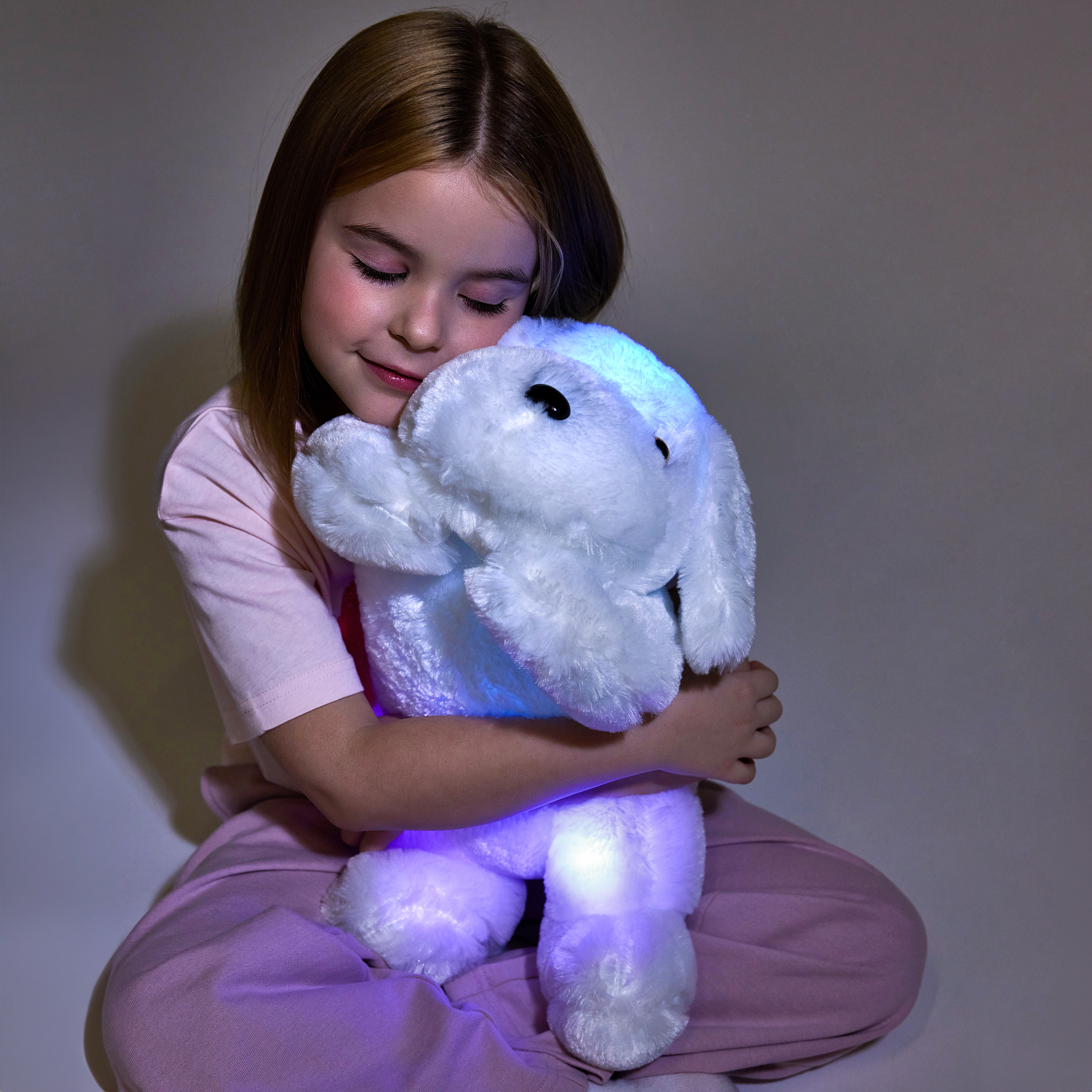 Игрушка мягкая Laffi собачка Щенок Светящийся белый - фото 7