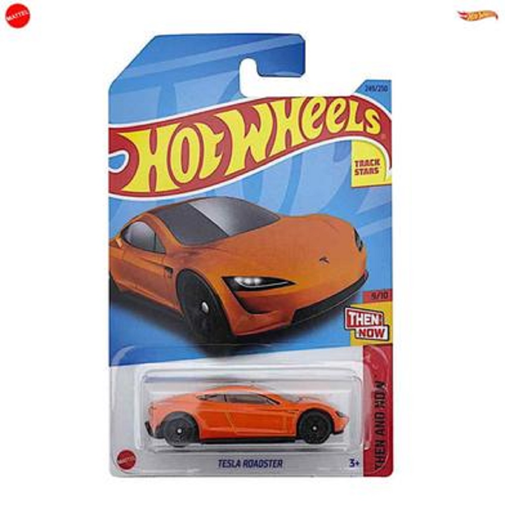 Автомобиль Hot Wheels Tesla roadster 1:64 оранжевый 01933 - фото 2