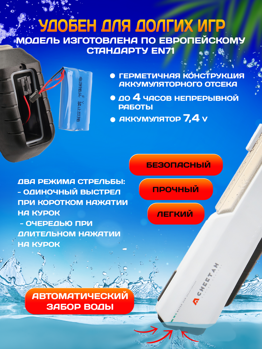 Пистолет водный Рыжий кот - фото 5