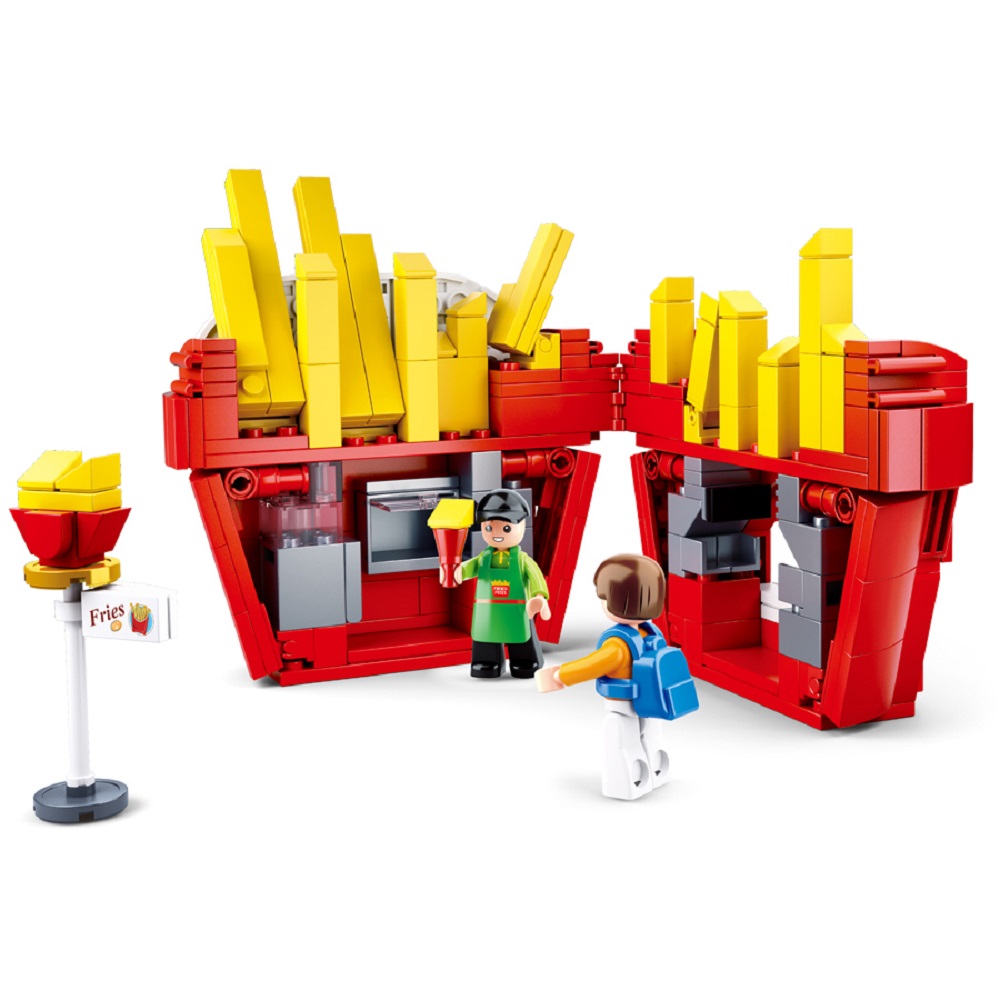 Конструктор SLUBAN Фуд-корт. Картошка фри 320 дет. - фото 4