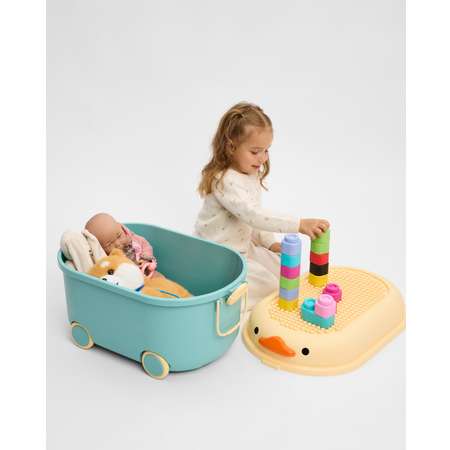 Ящик для хранения игрушек BabyGo бирюзовый