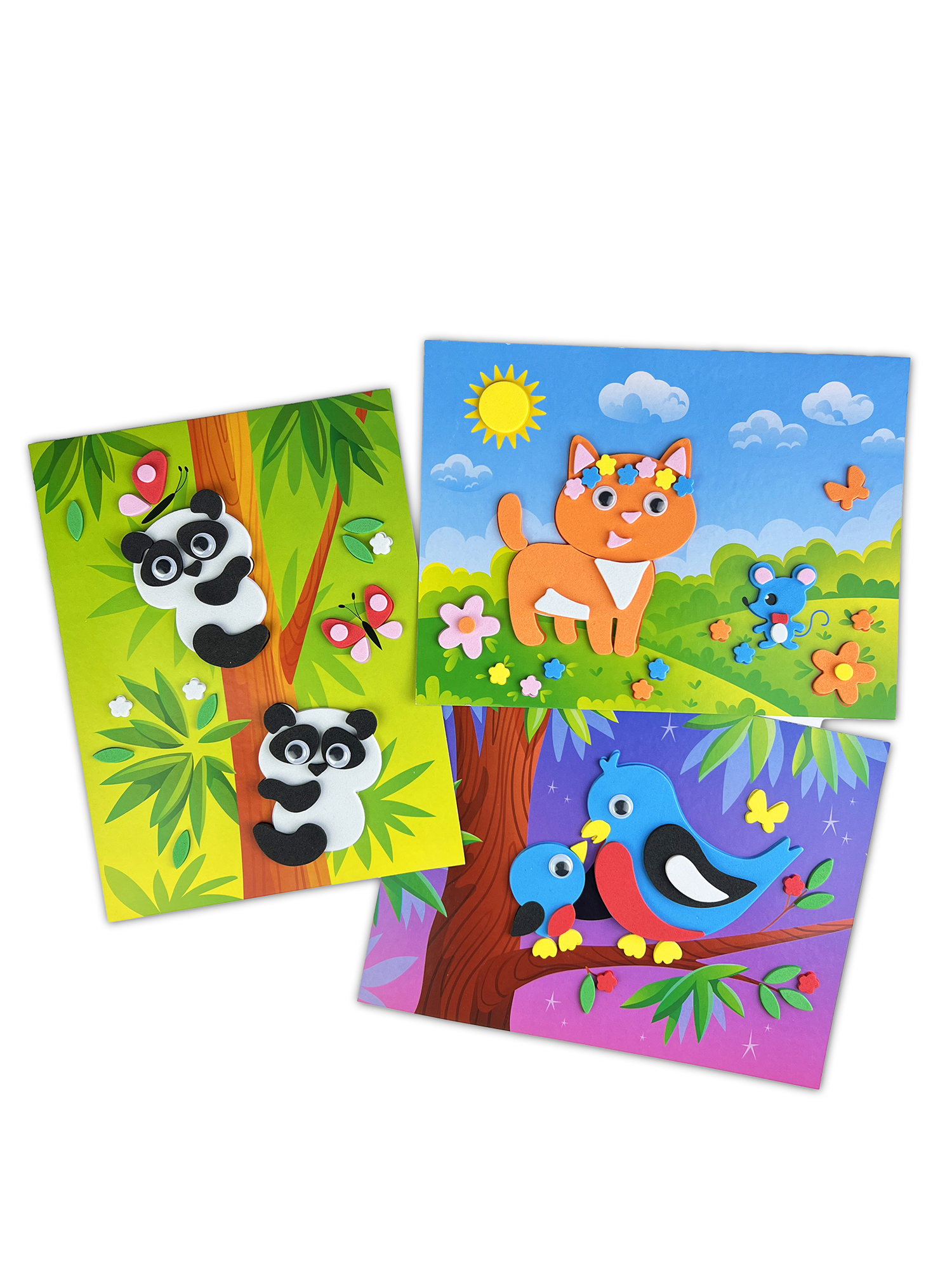 Аппликация Дрофа-Медиа Котенок Панды Птички - фото 11