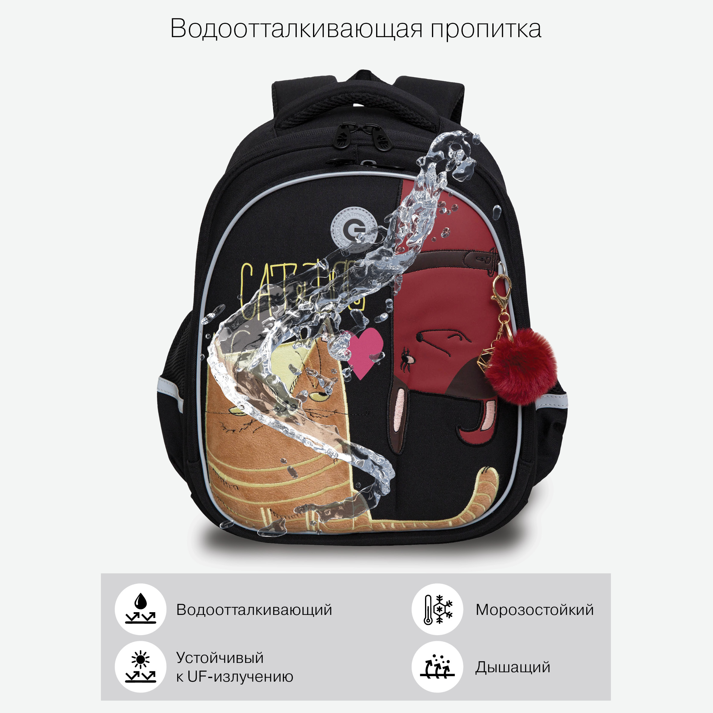 Ранец Grizzly Сердечко - фото 8
