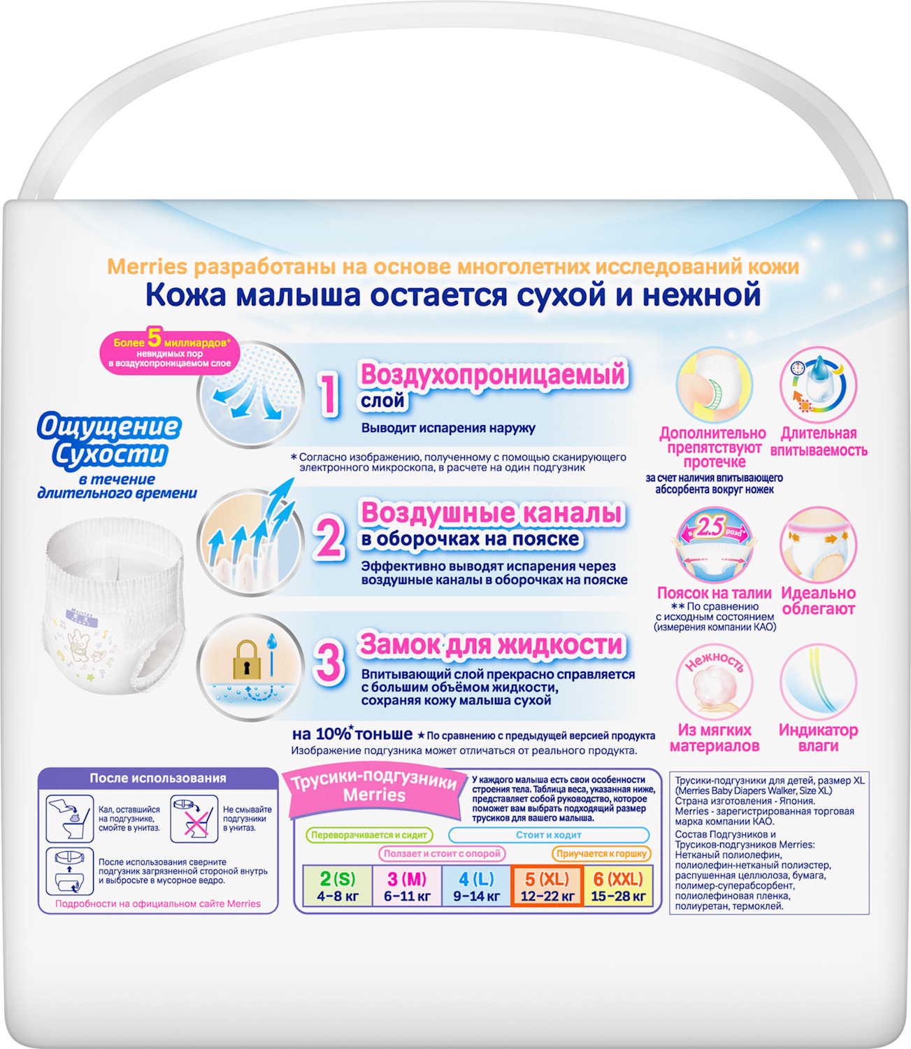 Трусики Merries XL (12-22 кг) 24 шт. - фото 15