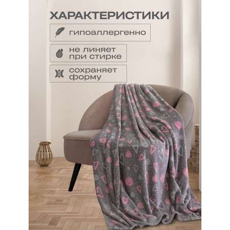 Покрывало Happy Family велсофт 180х220 Амур