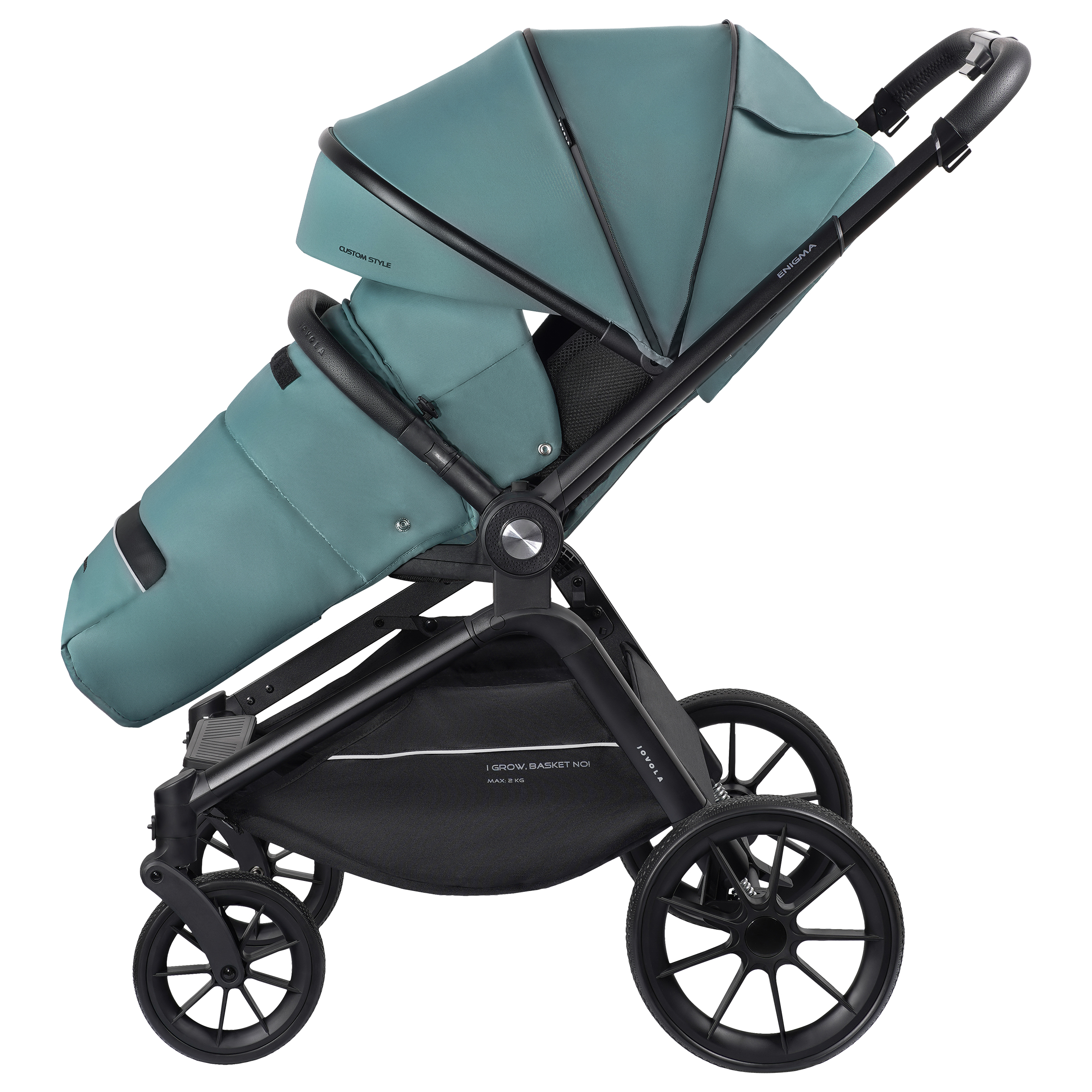 Коляска 2в1 JOVOLA Enigma универсальная зеленый - фото 25