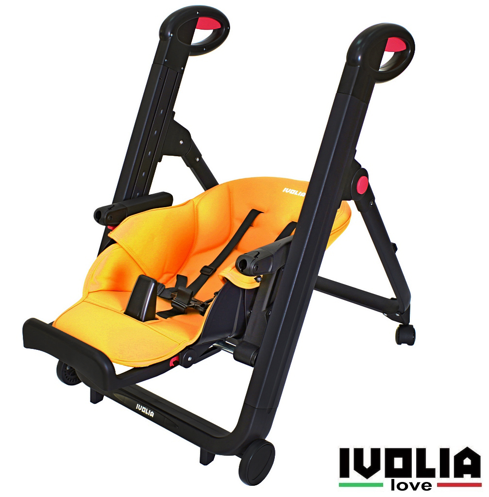 Стульчик для кормления Ivolia LOVE 02 4 колеса orange трансформер - фото 7