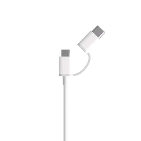 Кабель XIAOMI Mi 2-in-1 USB Cable Micro-USB to Type-C 1 м белый SJV4082TY