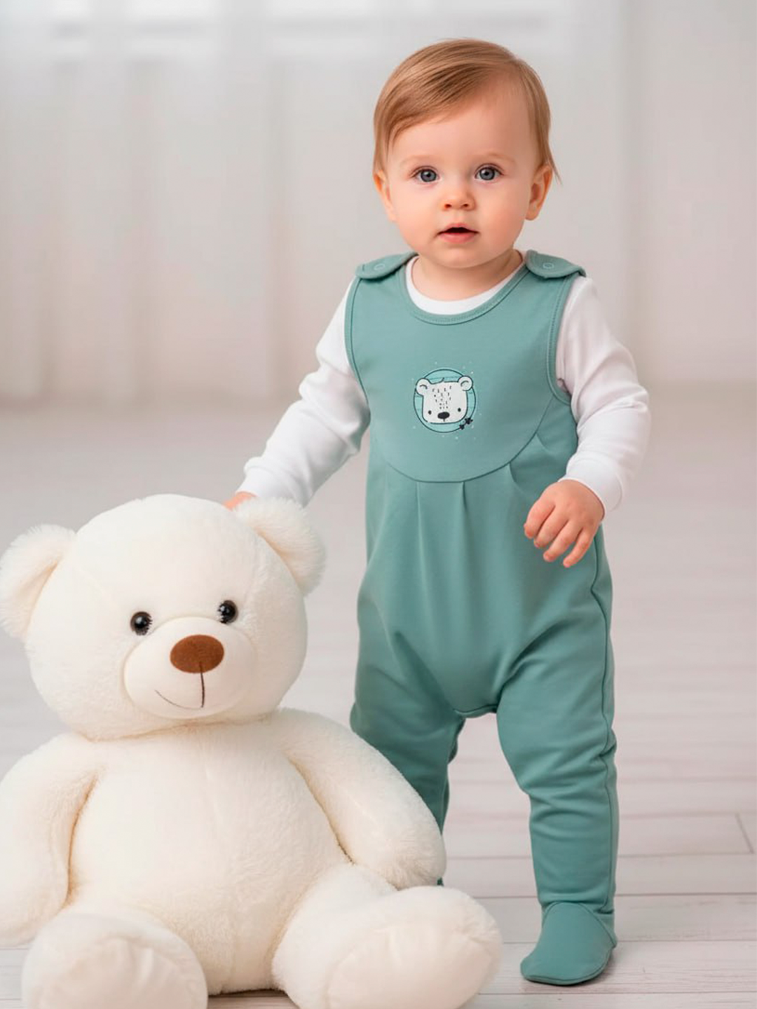 Полукомбинезон и кофточка Совенок Дона МК2-201-303-7/1 - фото 2