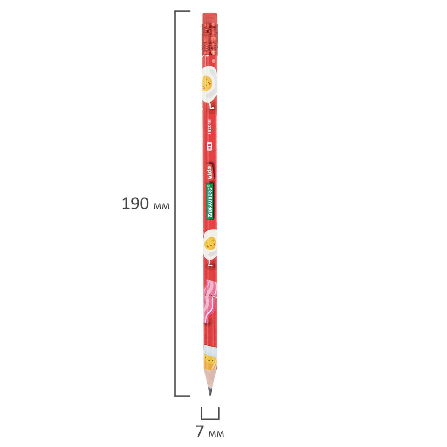 Карандаши чернографитные Brauberg 1 шт. в ассортименте - фото 3