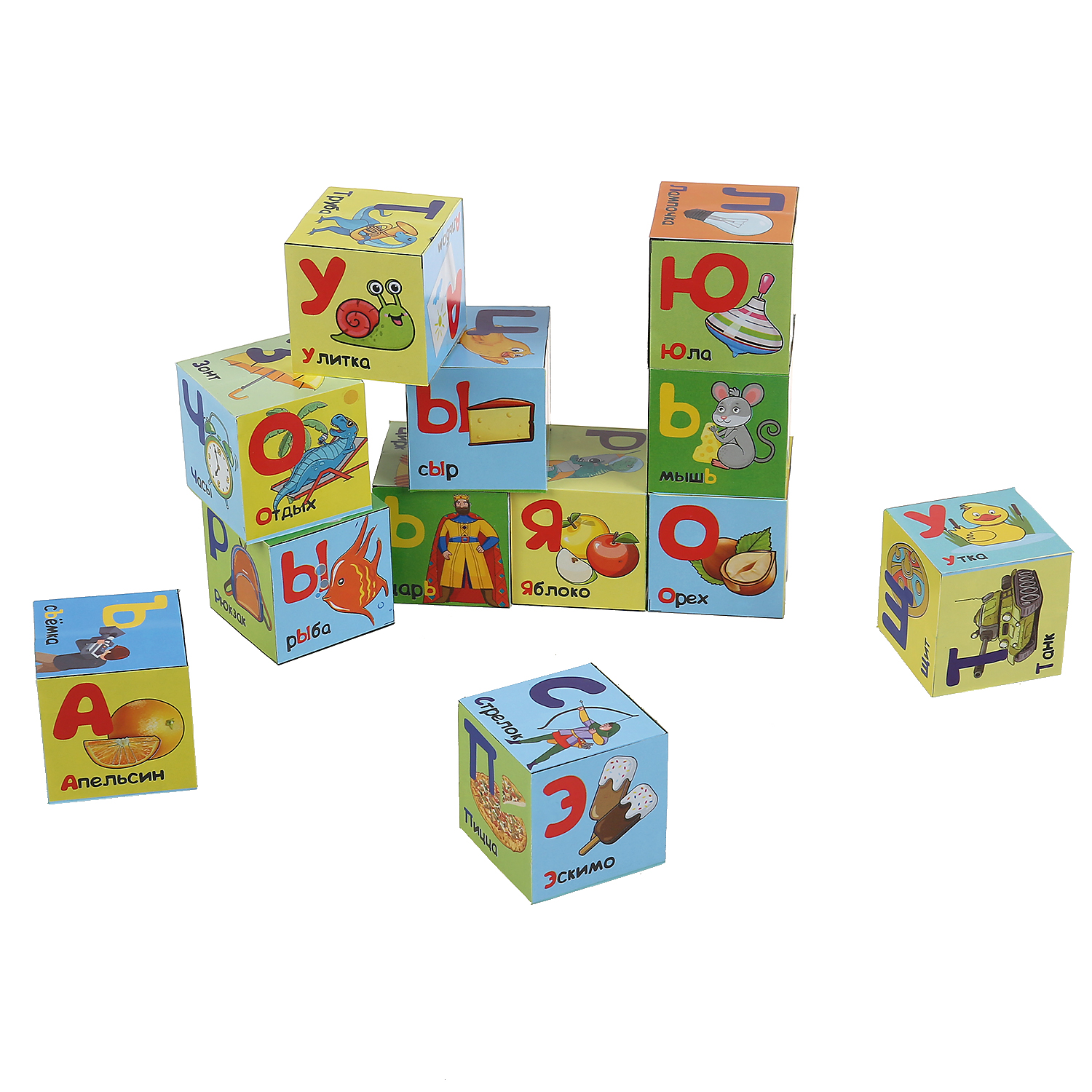 Игрушка Играем вместе кубики Динозавры Азбука - фото 4