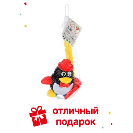 Каталка на палке \"Пингвин\", в сетке, в ассорт.
