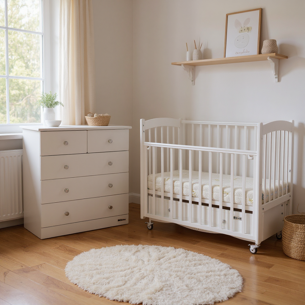 Детская кроватка Mr Sandman, универсальный маятник (белый) - фото 17