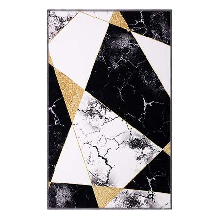 Коврик комнатный LUCKY 50x80 см чёрный белый M111231