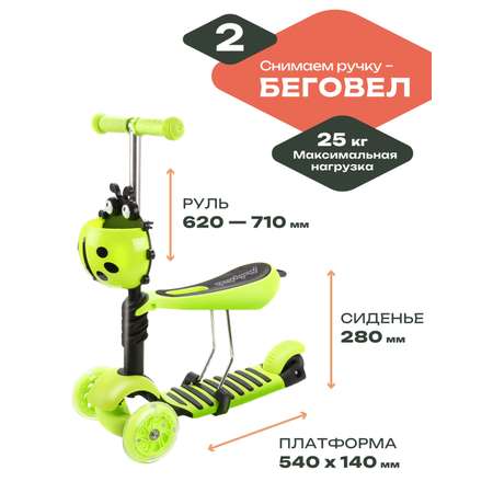 Самокат Moby kids трехколесный