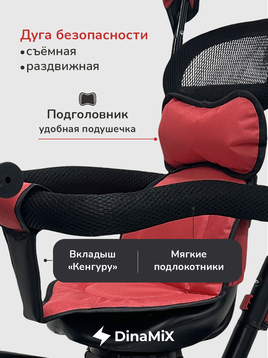 Трехколесный велосипед DinaMiX 10 дюймов - фото 6