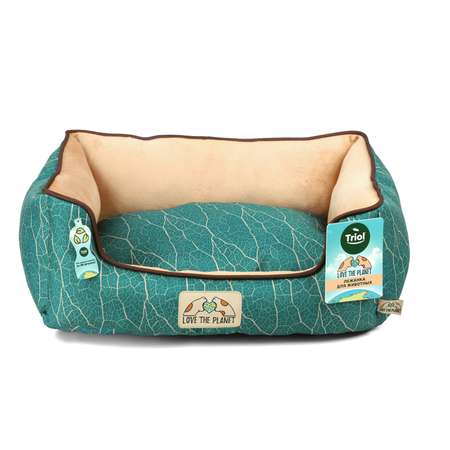 Лежанка для животных Triol Love The Planet Клён S 46*36*18см изумрудно-песочная