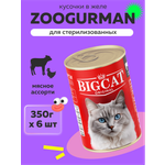 Корм влажный Зоогурман Big Cat Мясное ассорти 350 гр х 6 шт