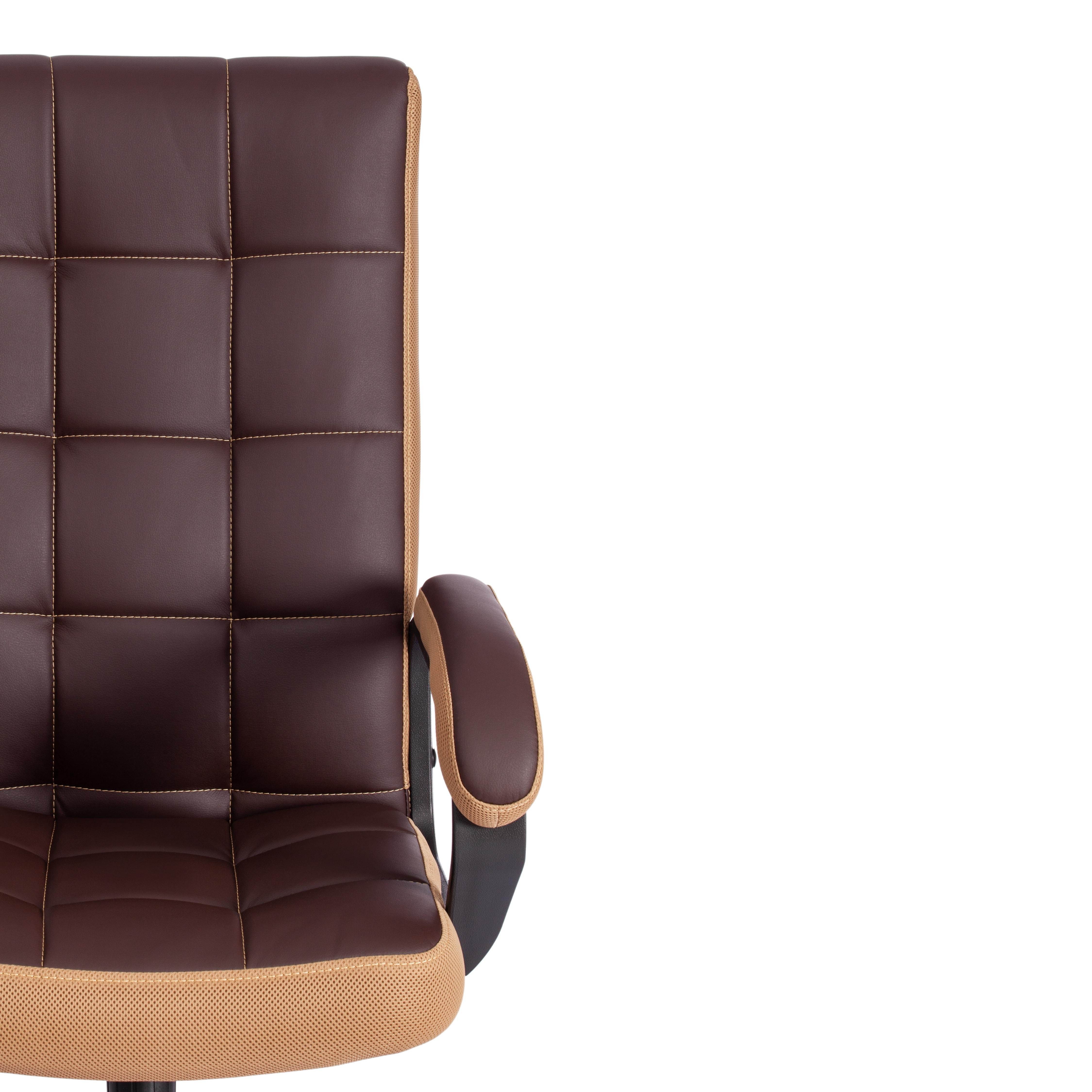 Компьютерное кресло TETCHAIR Тренди коричневый/бронзовый - фото 6