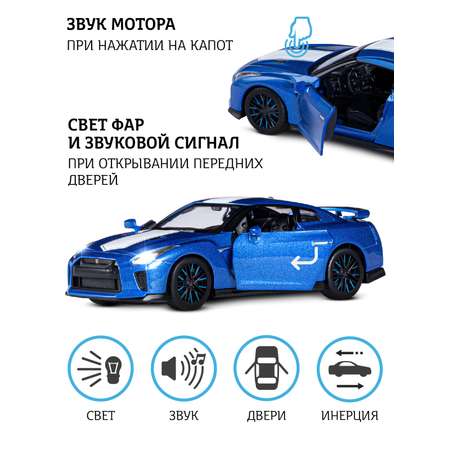 Автомобиль АВТОпанорама Nissan GT R R35 1:32