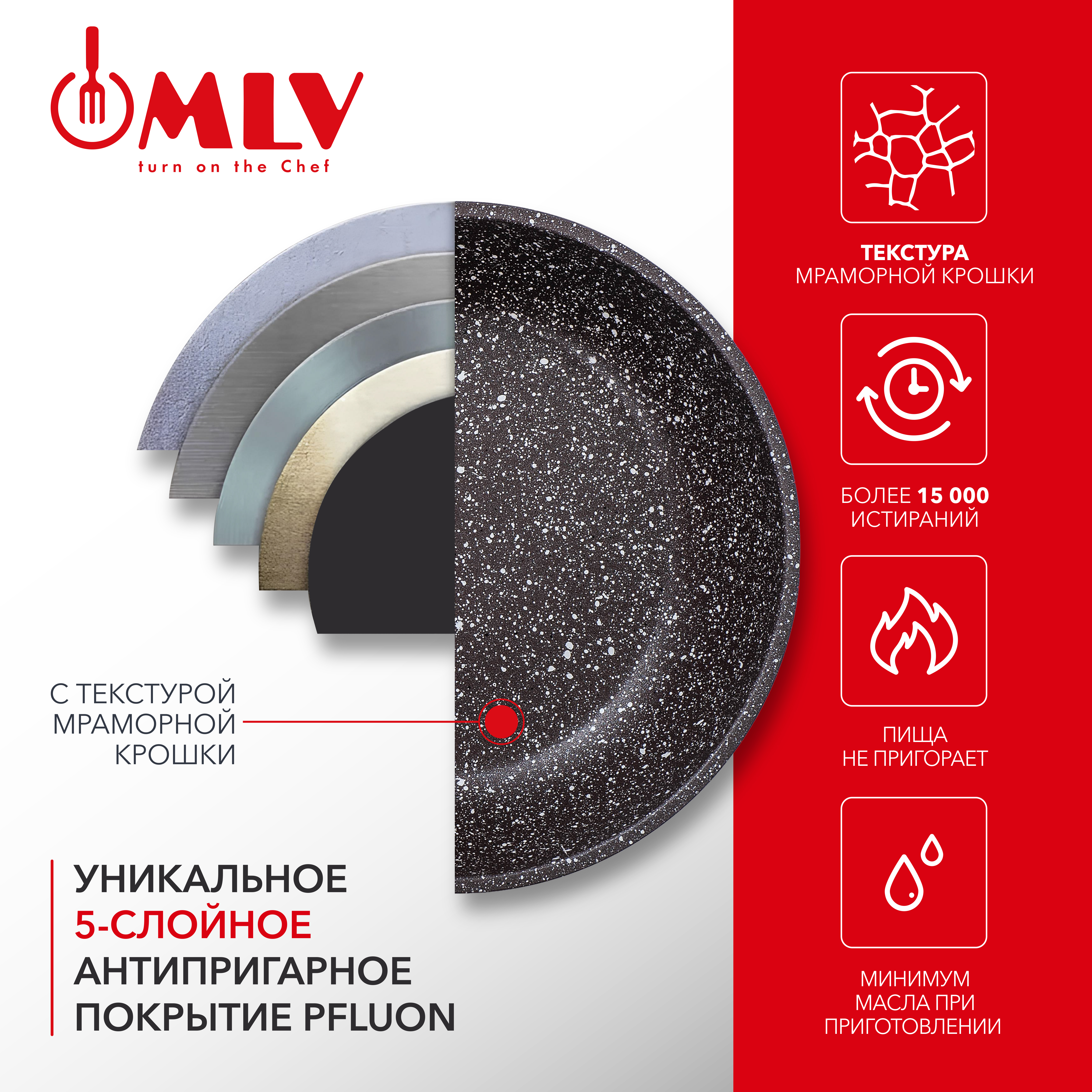 Сковорода с антипригарным покрытием Moulin Villa Chocolate Pie 20 см - фото 6