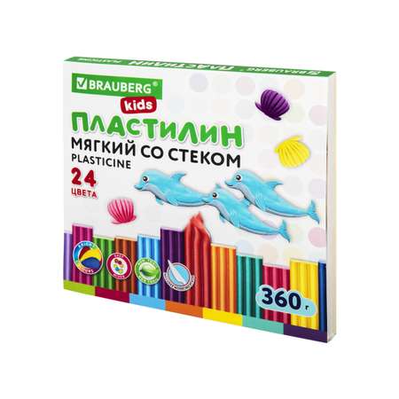 Пластилин Brauberg восковой 24 цв.