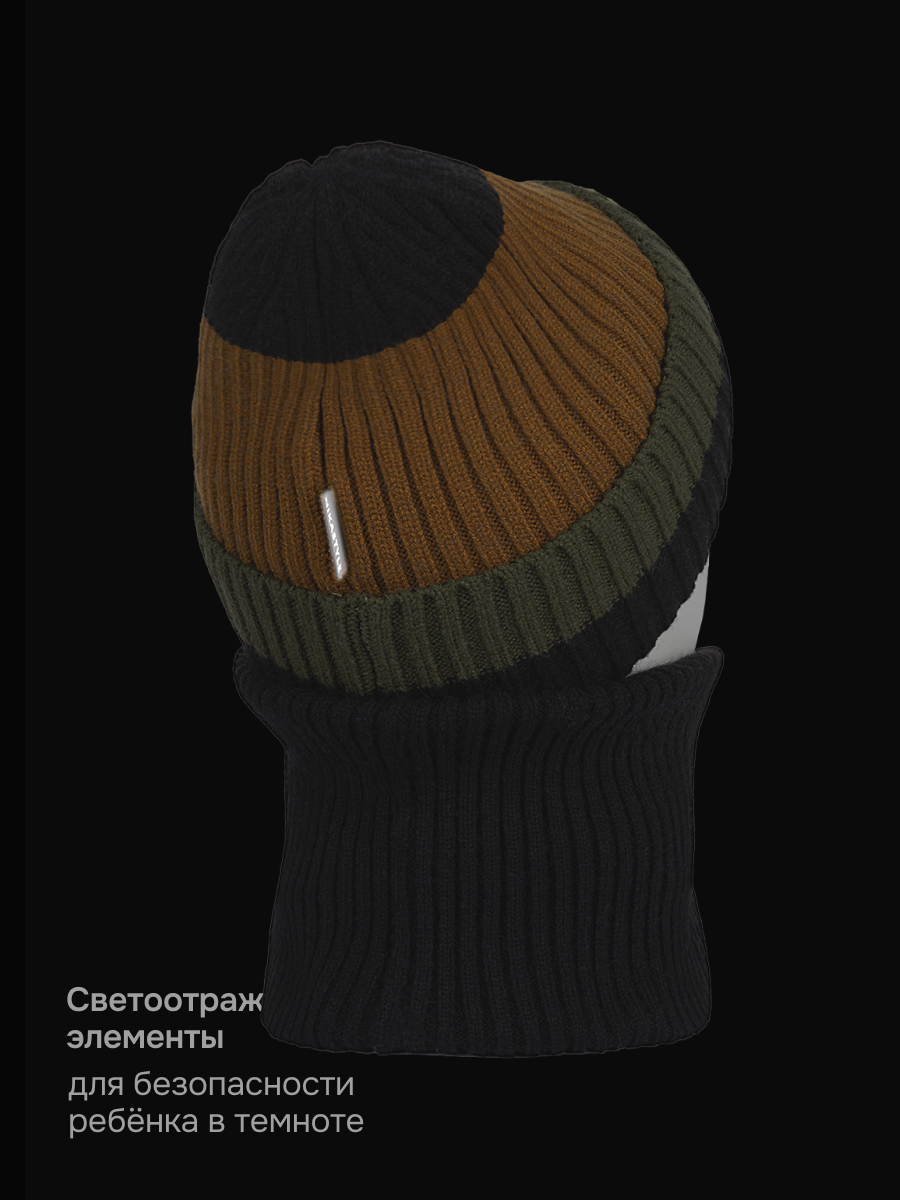 Шапка и снуд NIKASTYLE 12з54026 черный/хаки - фото 8