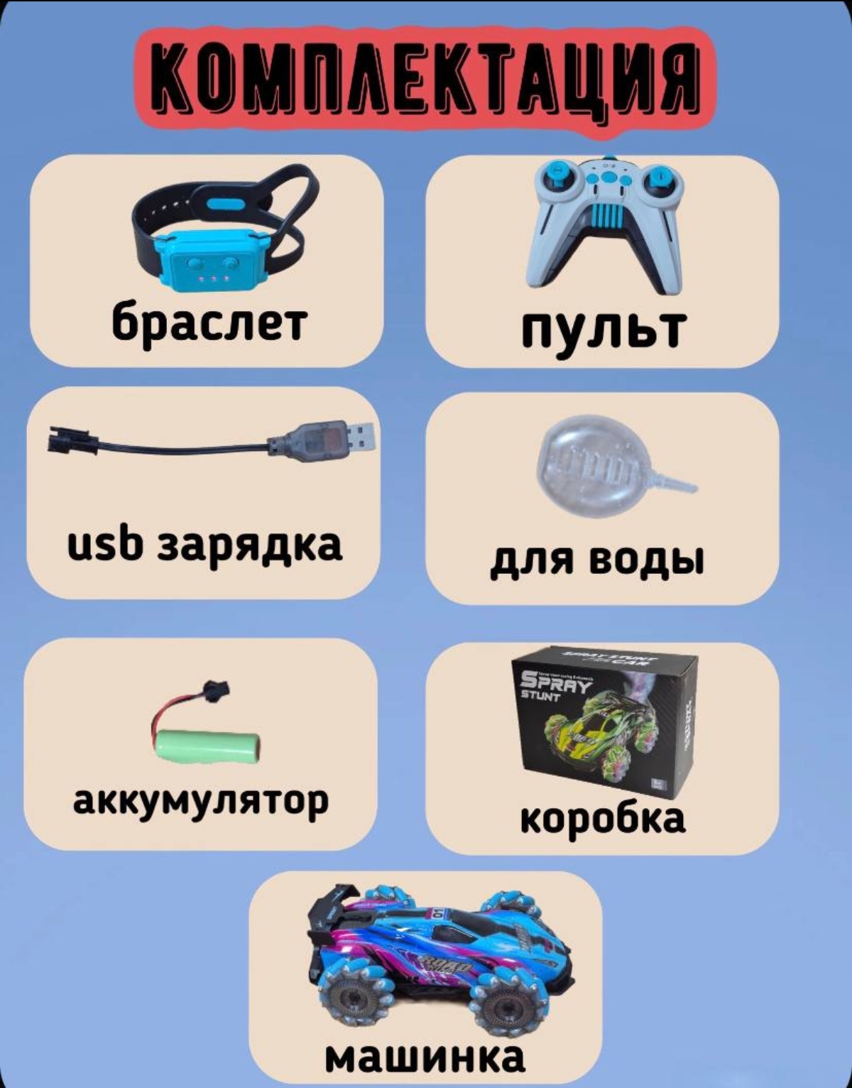 Автомобиль РУ BalaToys Трюковая Дрифт 360 - фото 5