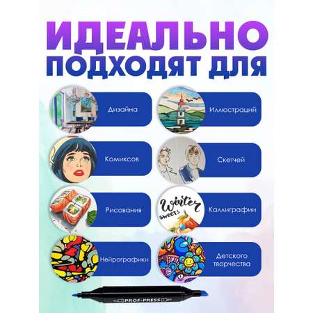 Скетчмаркер Prof-Press двусторонний 36 цв.