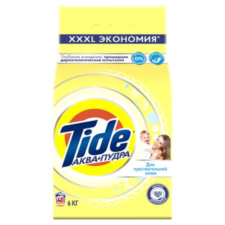 Порошок стиральный Tide для чувствительной кожи автомат 6кг с 0месяцев
