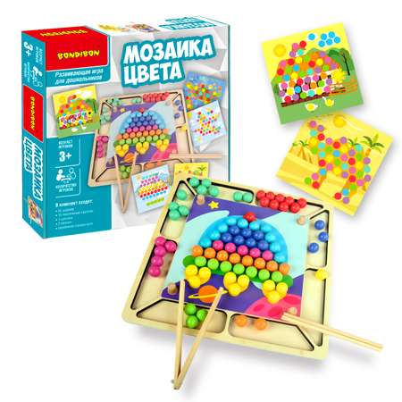 Настольная игра Bondibon логическая МОЗАИКА ЦВЕТА