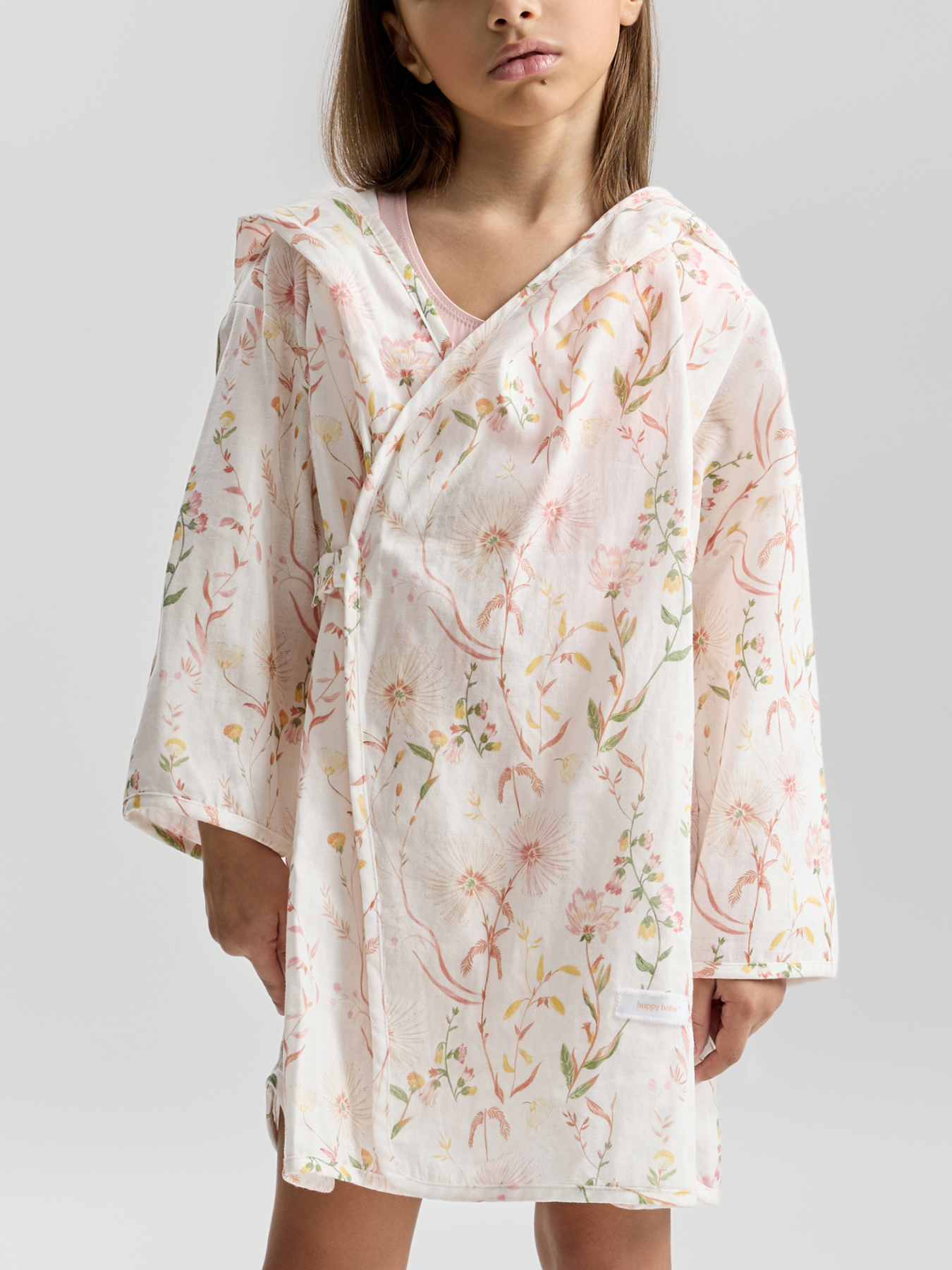 Халат Happy Baby 88129-1_milky-pink (print) - фото 1