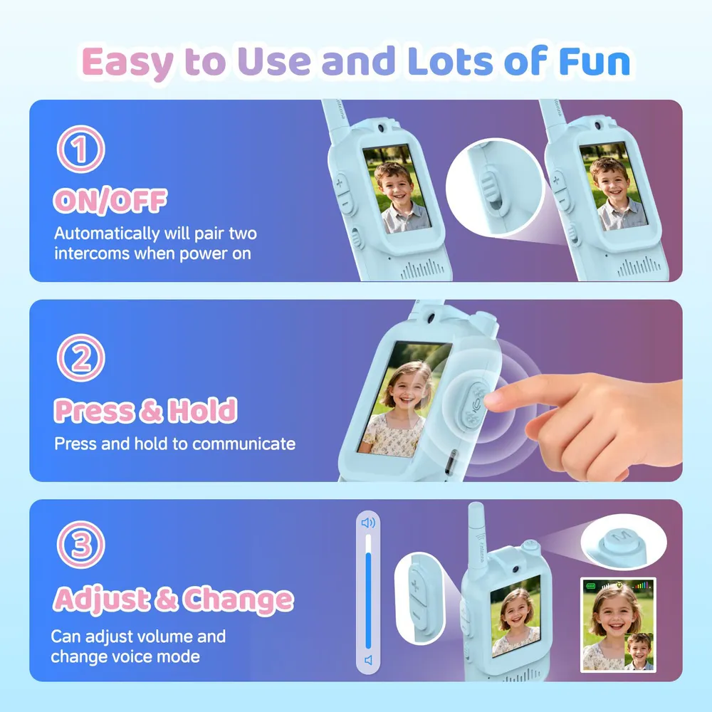 Рация ТОТОША Детские рации с видеосвязью 2 шт. - фото 7