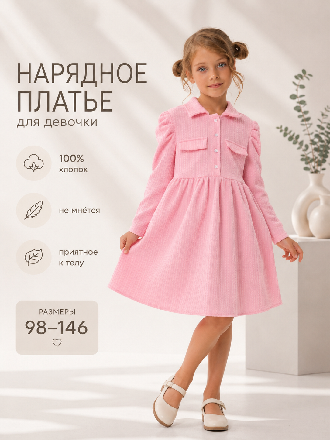 Платье NATIVIA ПКД/розовый - фото 7