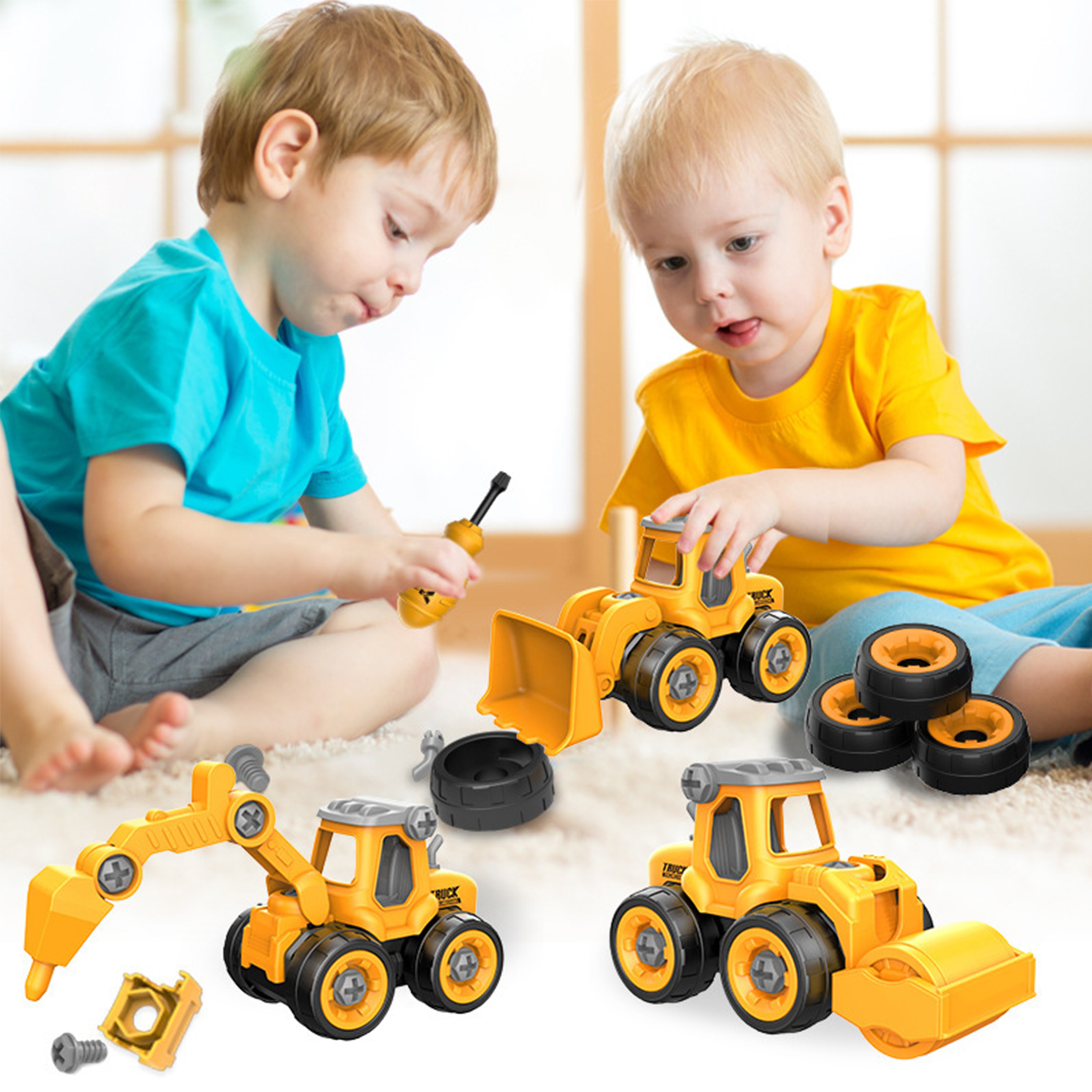 Конструктор SHARKTOYS Набор строительной техники мягкий - фото 2