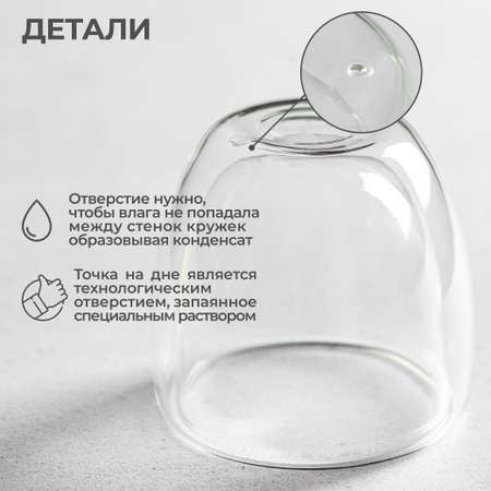 Комплект стаканов Unifico стеклянных с двойными стенками 150 мл 2 шт