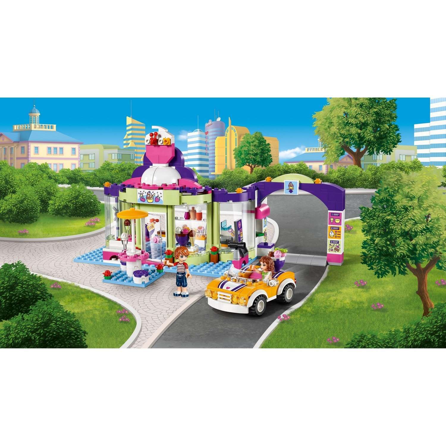 Конструктор LEGO Friends Магазин замороженных йогуртов блочный - фото 4
