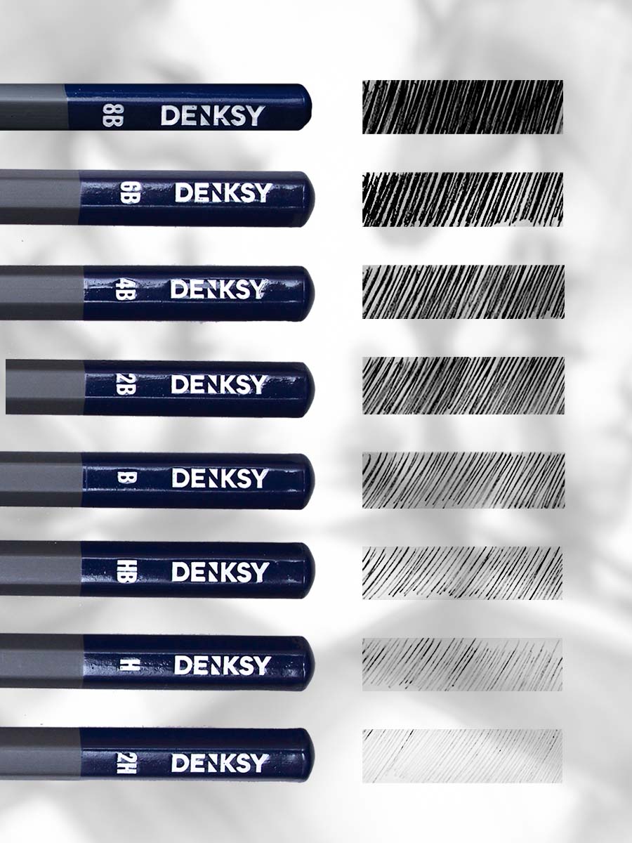 Карандаши чернографитные DENKSY 8 шт. - фото 2